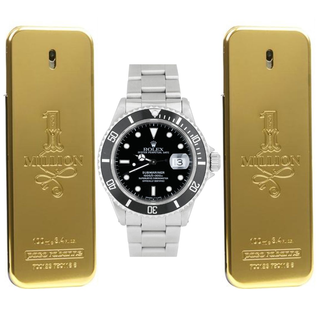 KIT 2 ONE MILLION+RELOJ ROLEX SUBMARINER