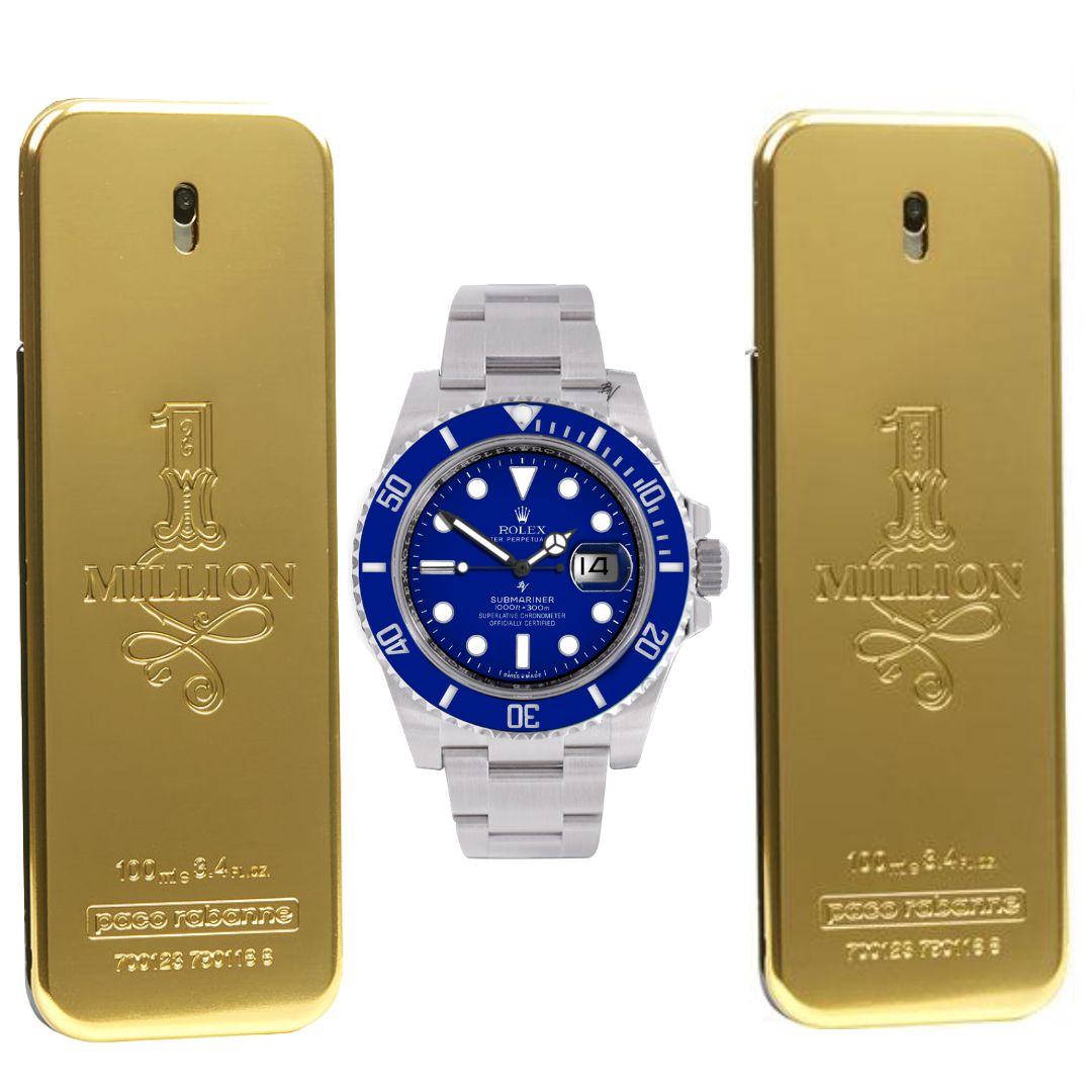 KIT 2 ONE MILLION+RELOJ ROLEX SUBMARINER