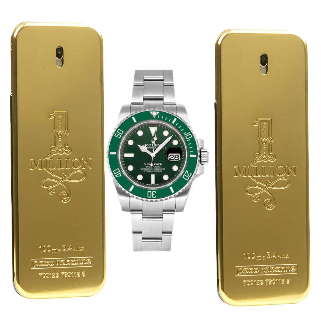 KIT 2 ONE MILLION+RELOJ ROLEX SUBMARINER