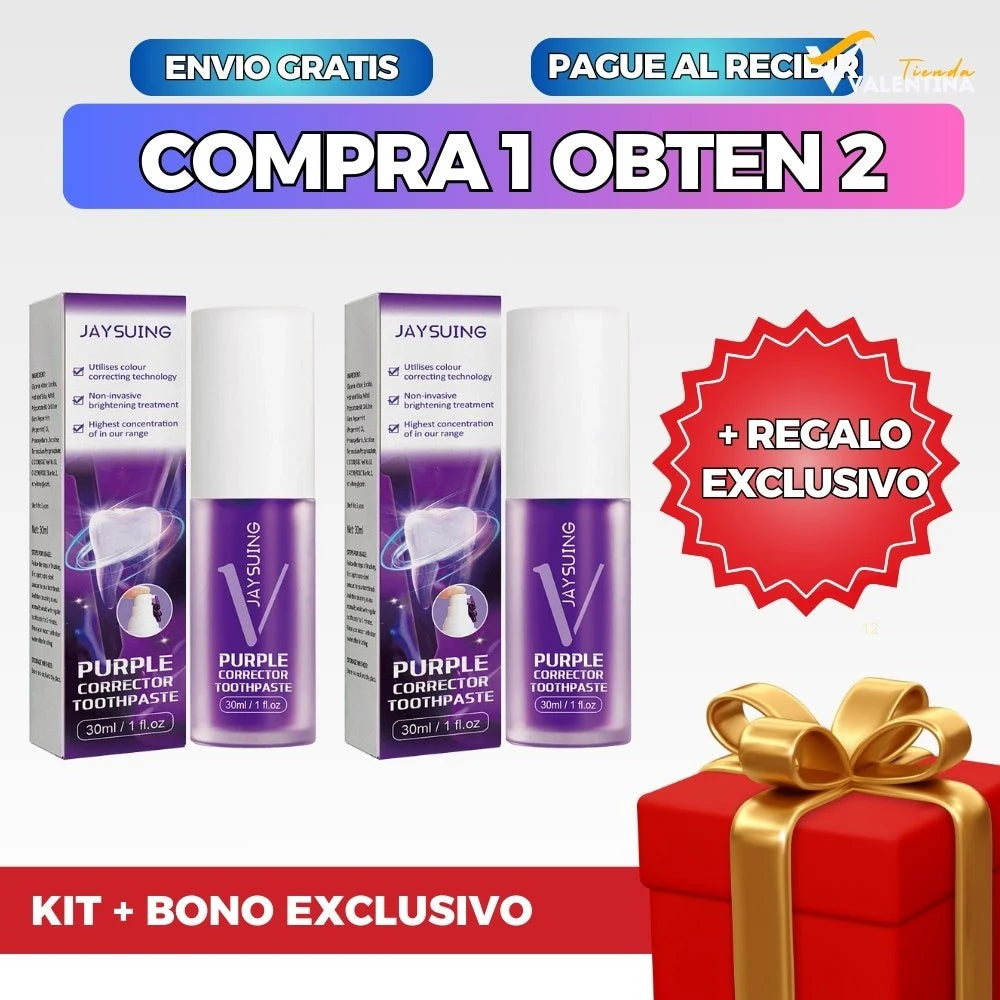 (COMPRA 1 OBTEN 2) Crema Blanqueadora de dientes instantánea + Regalo Exclusivo